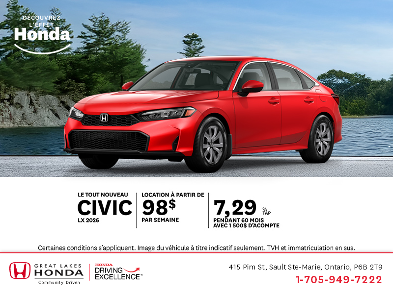Procurez-vous le Honda Civic 2026