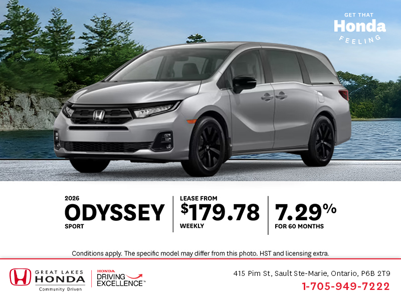 Get the 2026 Honda Odyssey!