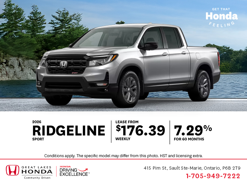 Get the 2026 Honda Ridgeline!