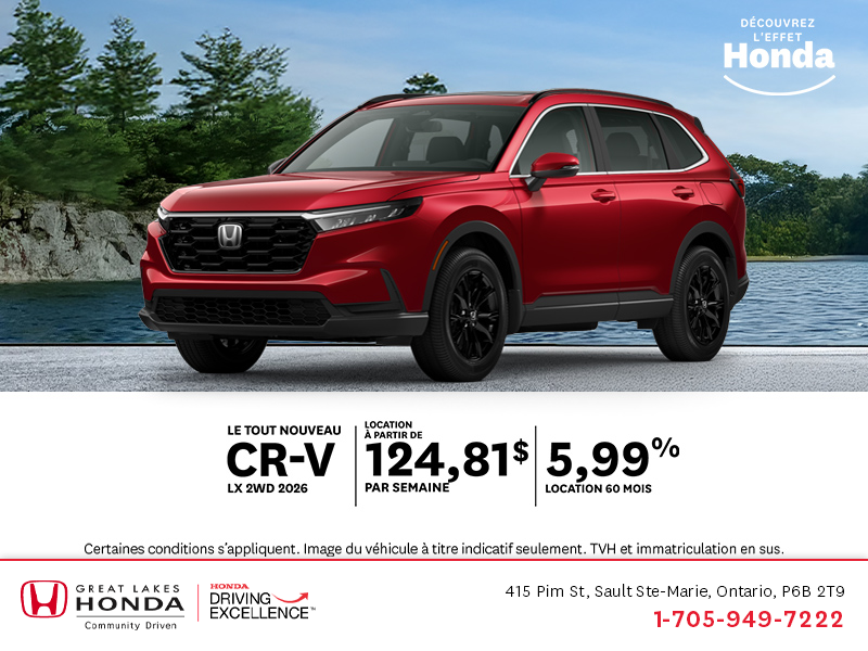 Obtenez le Honda CR-V 2026 !