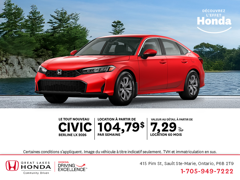Procurez-vous le Honda Civic 2026