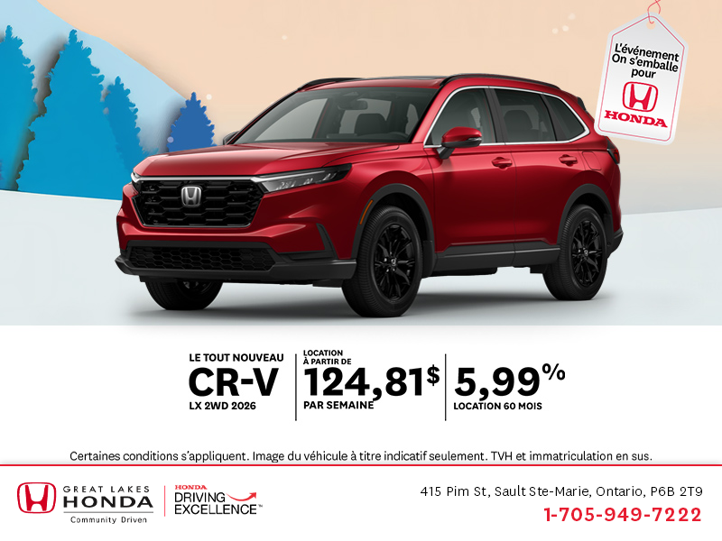 Obtenez le Honda CR-V 2026 !