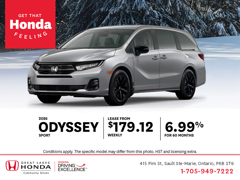 Get the 2026 Honda Odyssey!