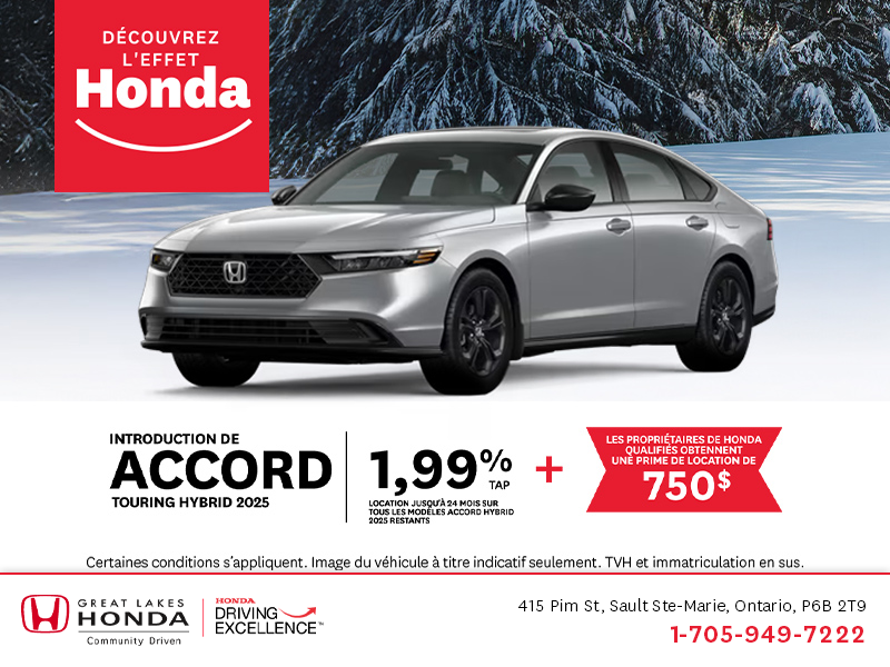 Obtenez le Honda Accord 2025 !