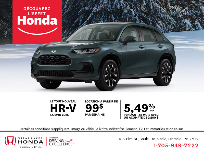 Procurez-vous le Honda HR-V 2026