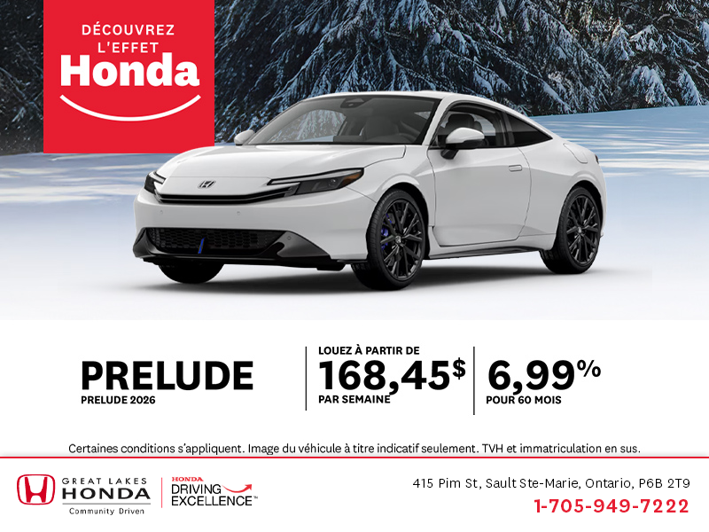 Procurez-vous le Honda Prelude 2026 !