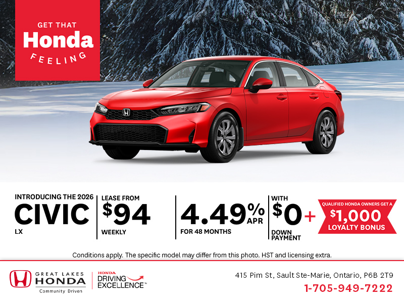 Get the 2026 Honda Civic!