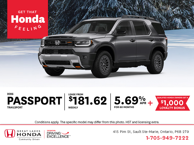 Get the 2026 Honda Passport!