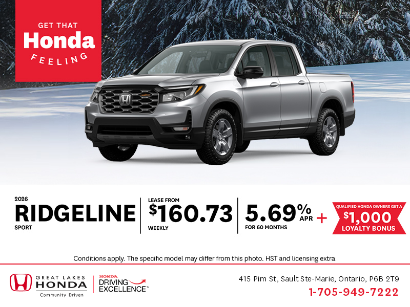 Get the 2026 Honda Ridgeline!