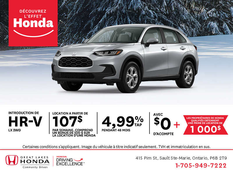 Procurez-vous le Honda HR-V 2026