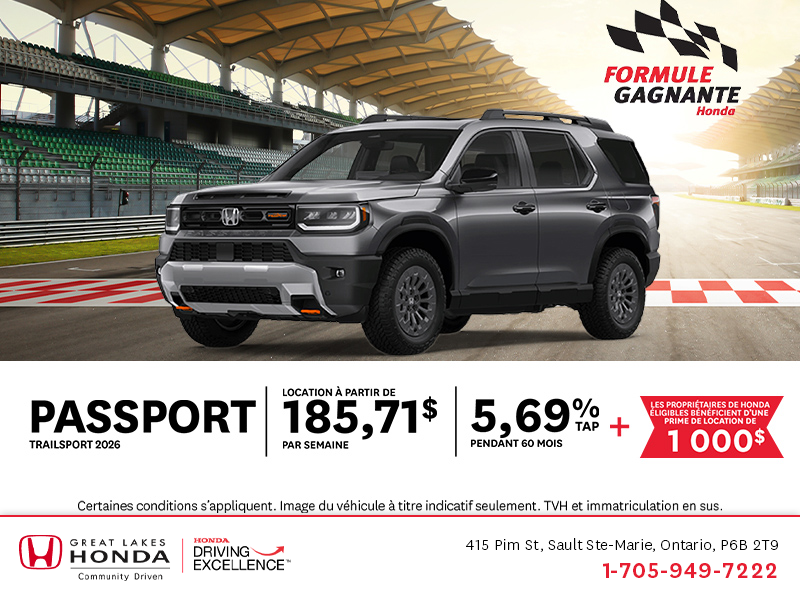 Procurez-vous la Honda Passport 2026!