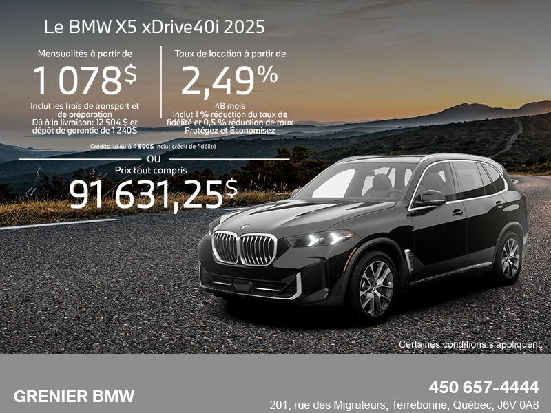 Procurez-vous le Bmw X5 2025