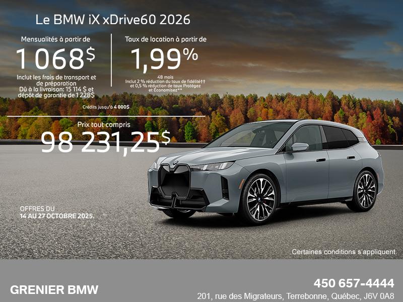 Procurez-vous le Bmw Ix 2026