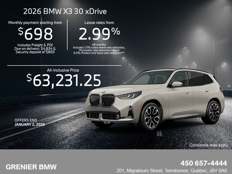 Get the 2026 BMW X3