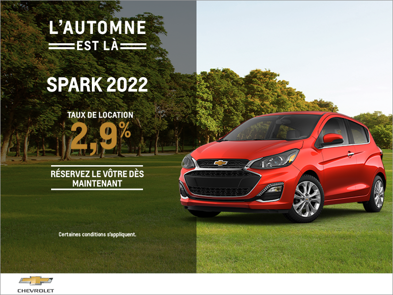 Procurez-vous la Chevrolet Spark 2022!