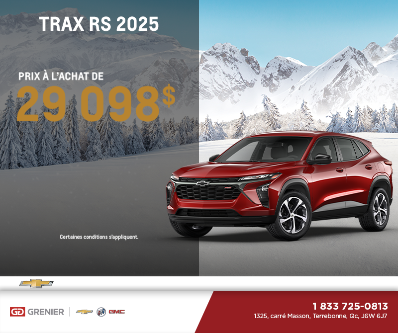 Procurez-vous le Chevrolet Trax 2025