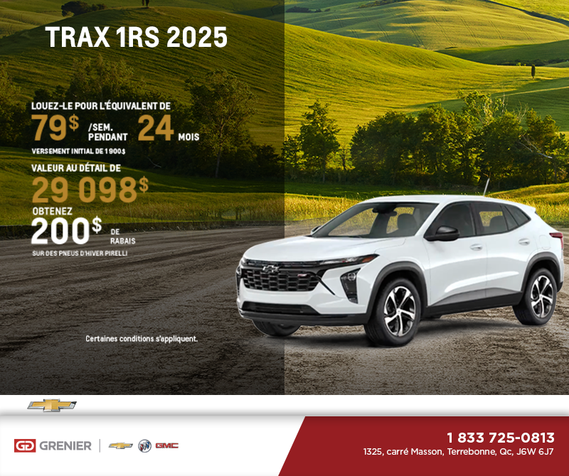 Procurez-vous le Chevrolet Trax 2025