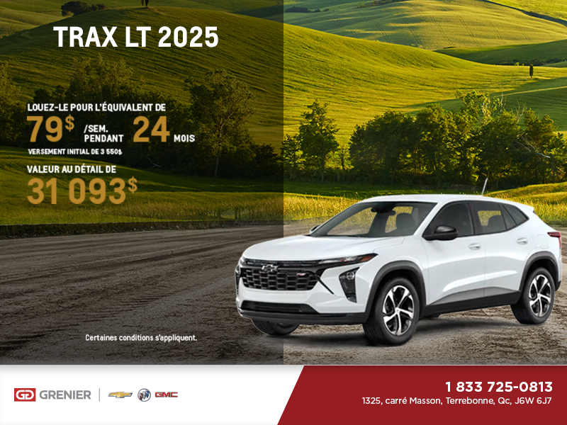 Procurez-vous le Chevrolet Trax 2025
