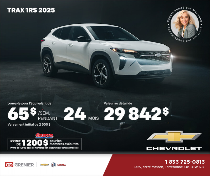 Procurez-vous le Chevrolet Trax 2025