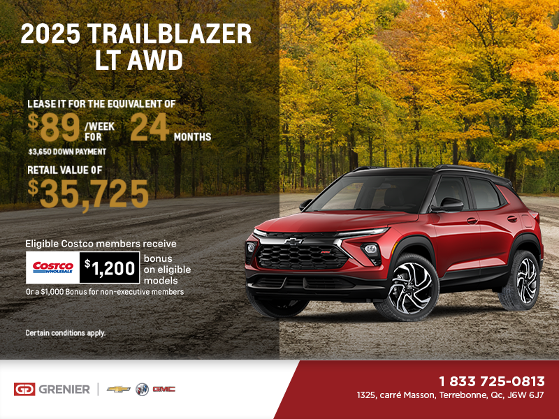 Get the 2026 Chevrolet Trailblazer LT AWD