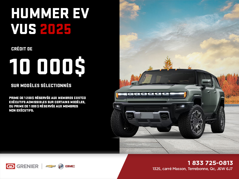 Le GMC Hummer EV VUS 2025