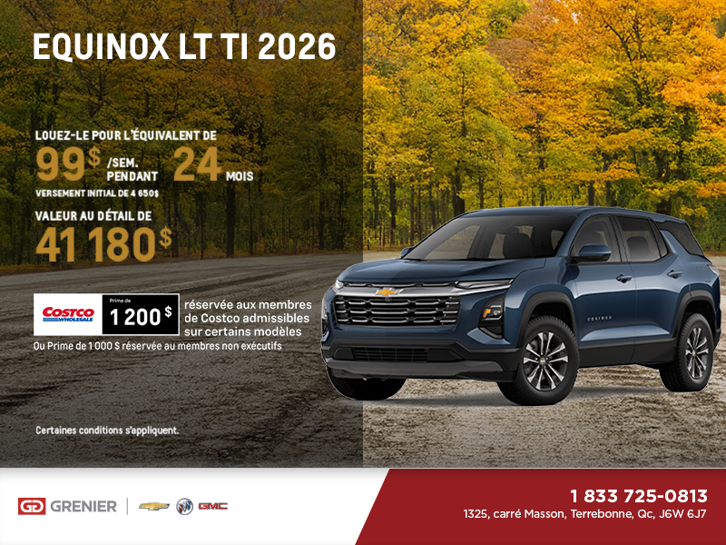Procurez-vous le Chevrolet Equinox LT TI 2026