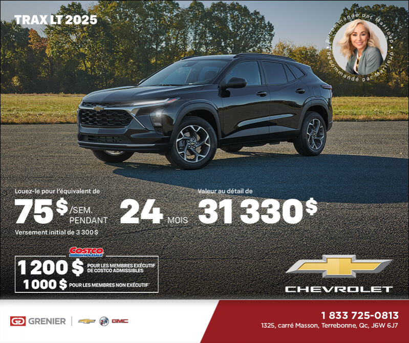 Procurez-vous le Chevrolet Trax LT 2025