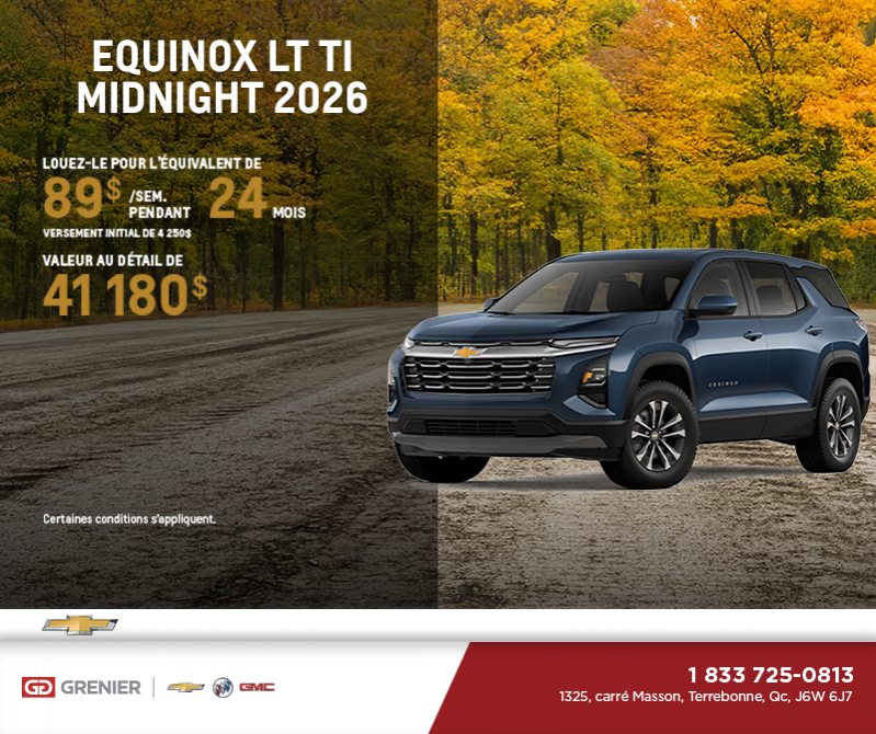 Procurez-vous le Chevrolet Equinox LT TI 2026