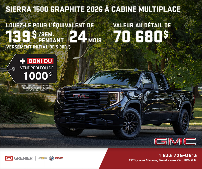 Le GMC Sierra 1500 2026