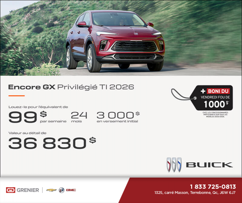 Procurez-vous le Buick Encore GX 2026
