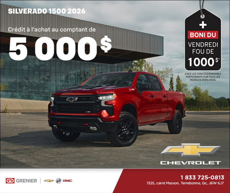 Procurez-vous le Chevrolet Silverado 1500 2026