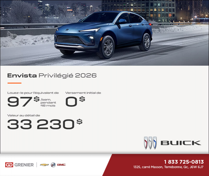 Procurez-vous la Buick Envista 2026