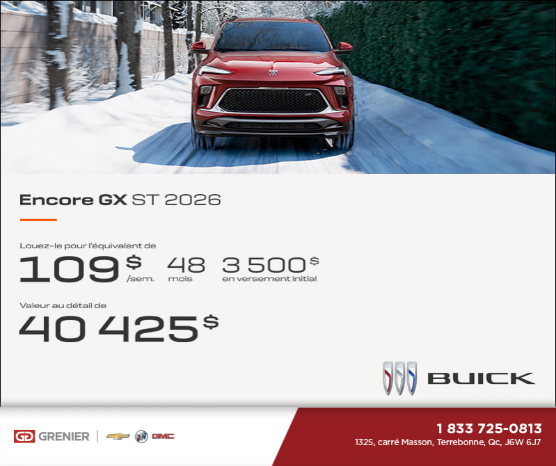 Procurez-vous le Buick Encore GX 2026