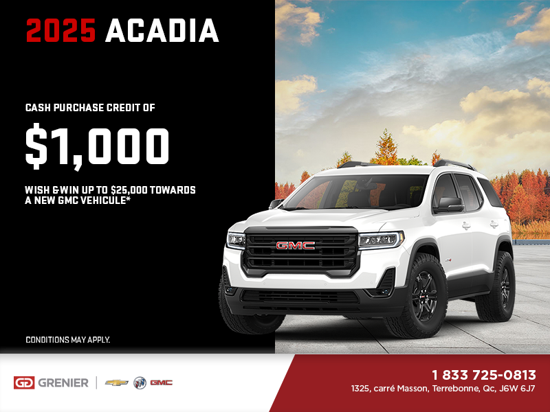 The 2025 GMC Acadia