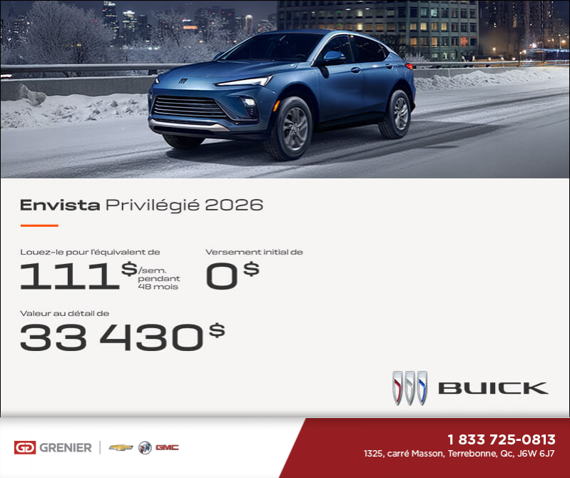 Procurez-vous la Buick Envista 2026