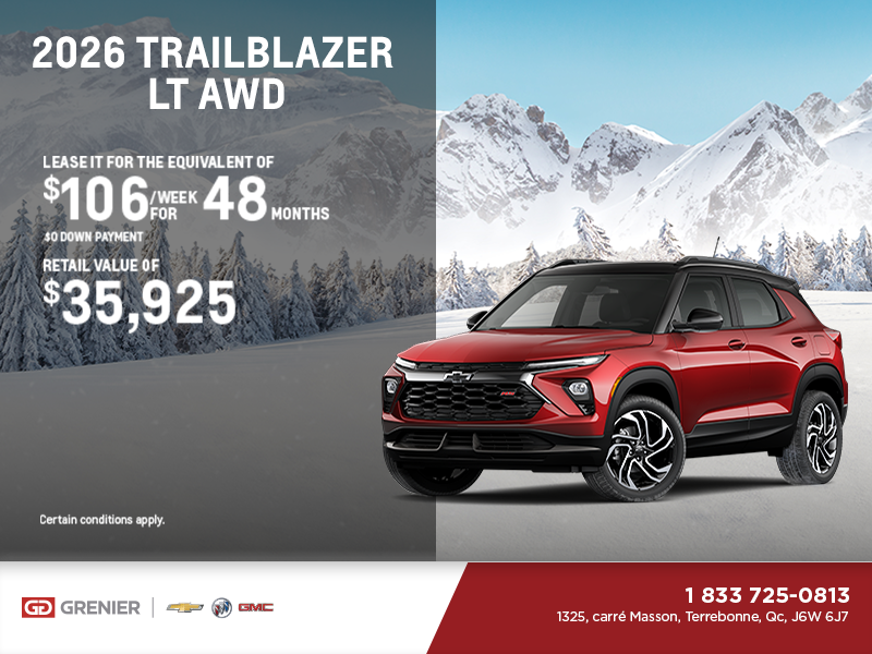 Get the 2026 Chevrolet Trailblazer LT AWD