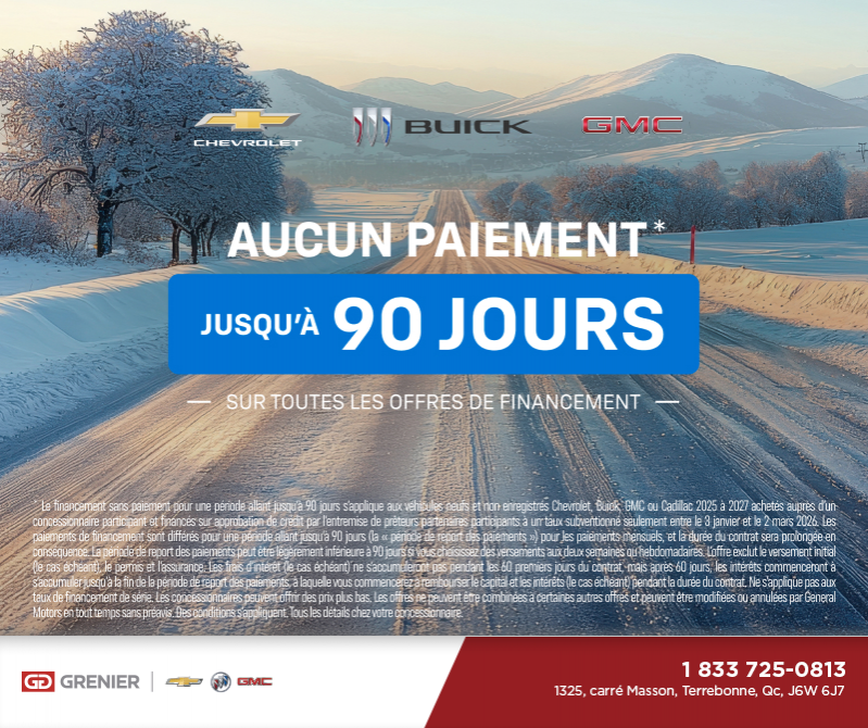 L'événement Chevrolet 90 jours