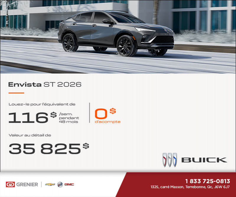 Procurez-vous la Buick Envista 2026