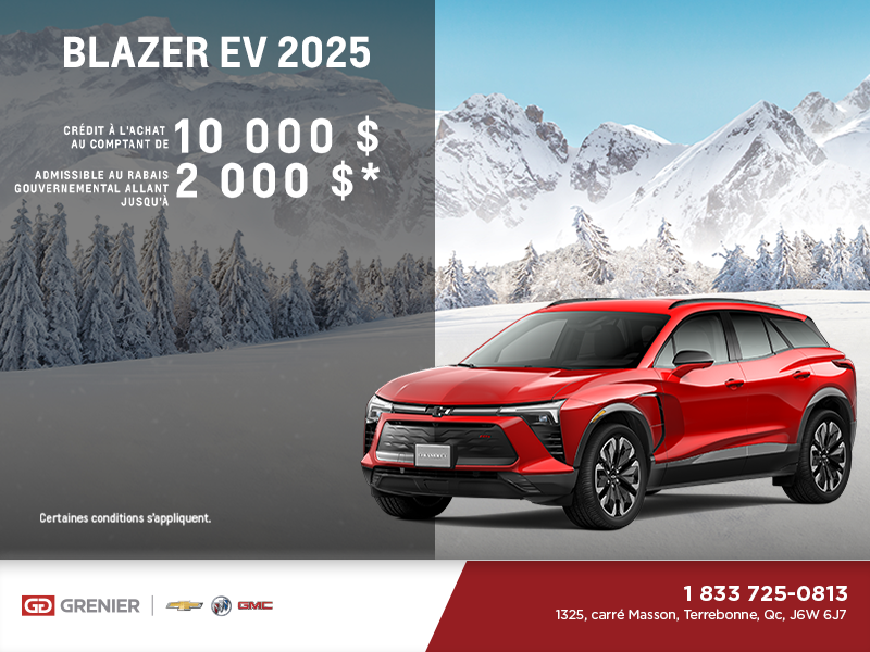 Procurez-vous le Chevrolet Blazer EV 2025