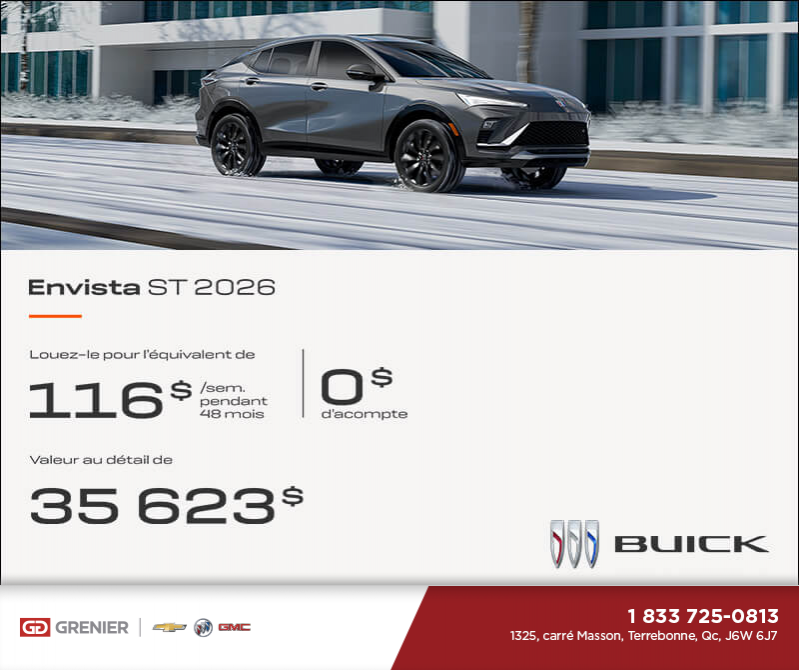 Procurez-vous la Buick Envista 2026