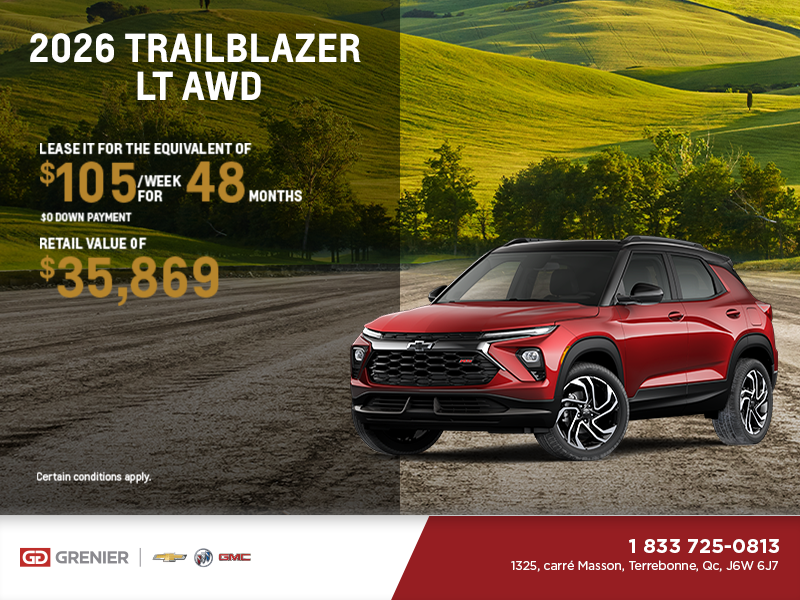 Get the 2026 Chevrolet Trailblazer LT AWD