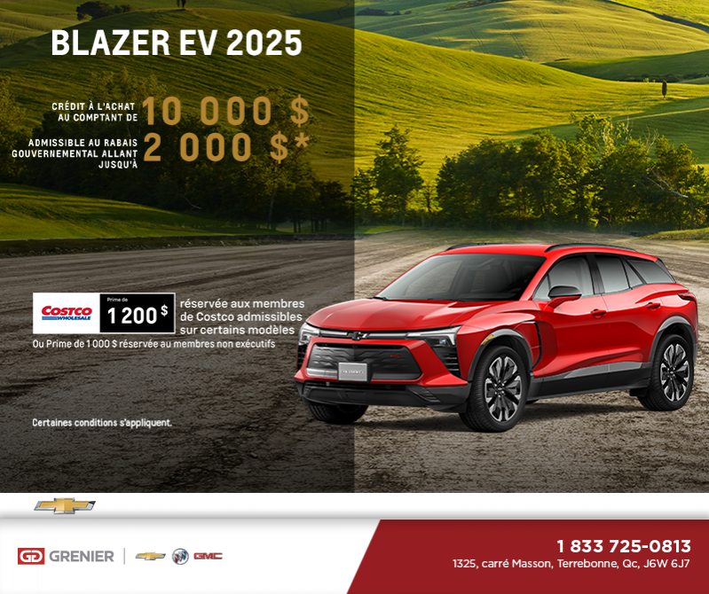 Procurez-vous le Chevrolet Blazer EV 2025