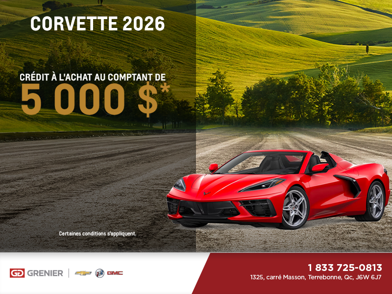 Procurez-vous le Chevrolet Corvette 2026