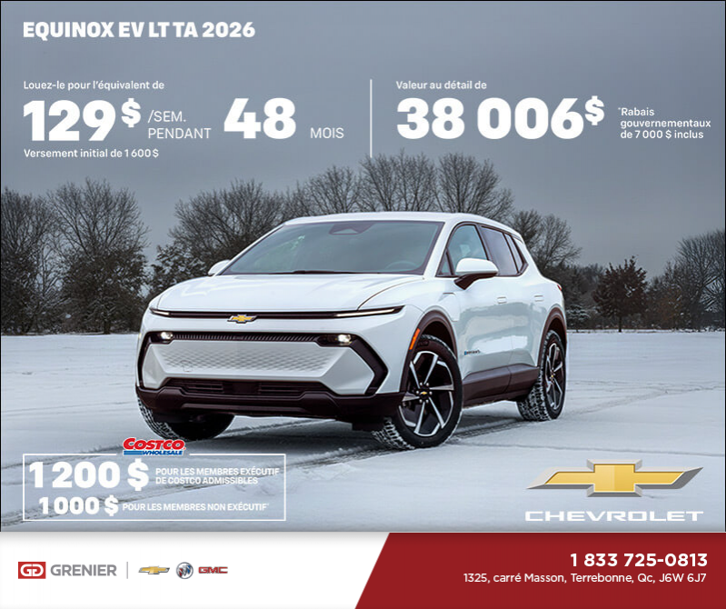 Procurez-vous le Chevrolet Equinox EV 2026