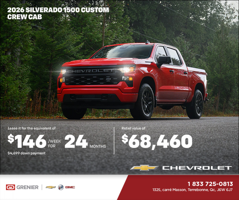 Get the 2026 Chevrolet Silverado 1500 Crew Cab