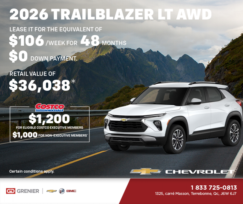Get the 2026 Chevrolet Trailblazer LT AWD