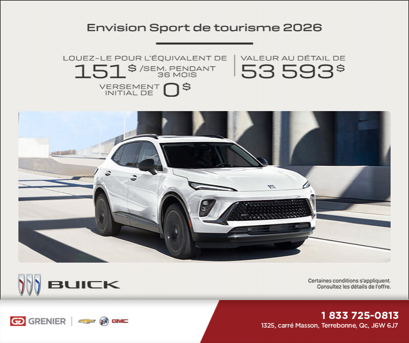 Procurez-vous la Buick Envision 2026