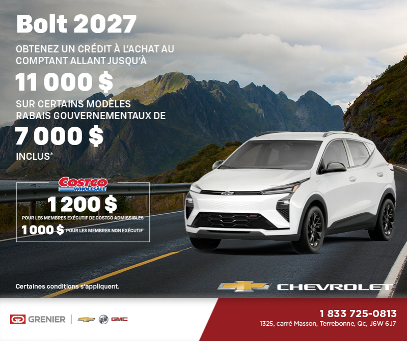 Procurez-vous le Chevrolet Bolt 2027