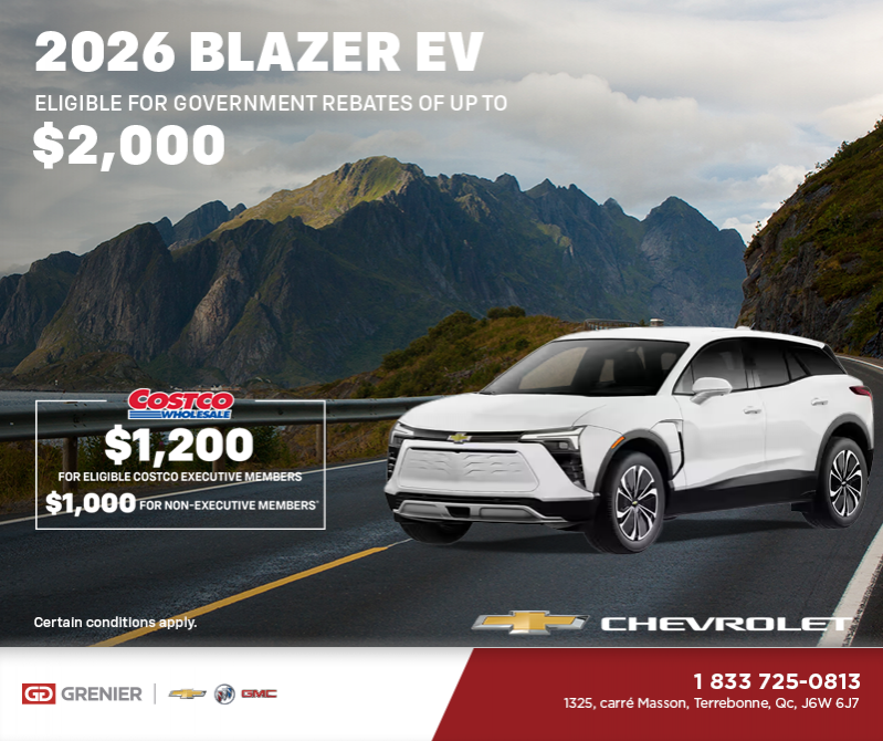 Get the 2026 Chevrolet Blazer EV