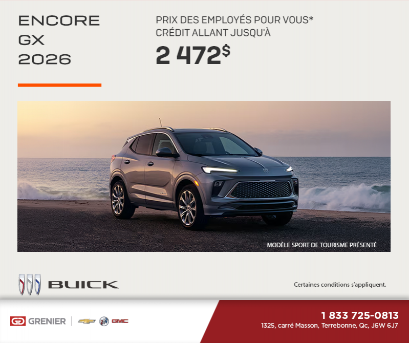 Procurez-vous la Buick Encore Gx 2026